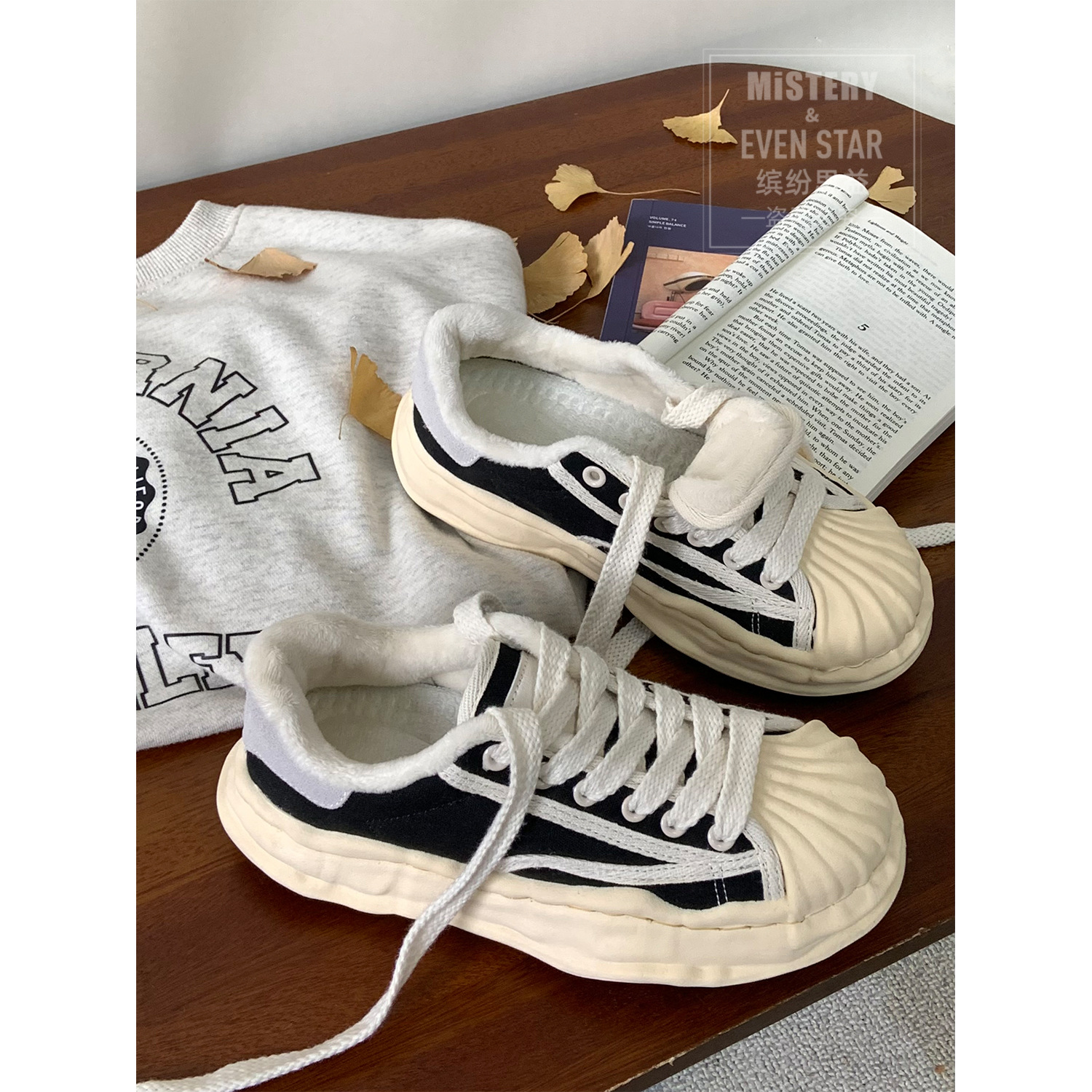 Thick-soled shell toe dissolving canvas shoes for women 2023 spring new height-increasing sports shoes all-match board shoes MIS-634 - Image 6