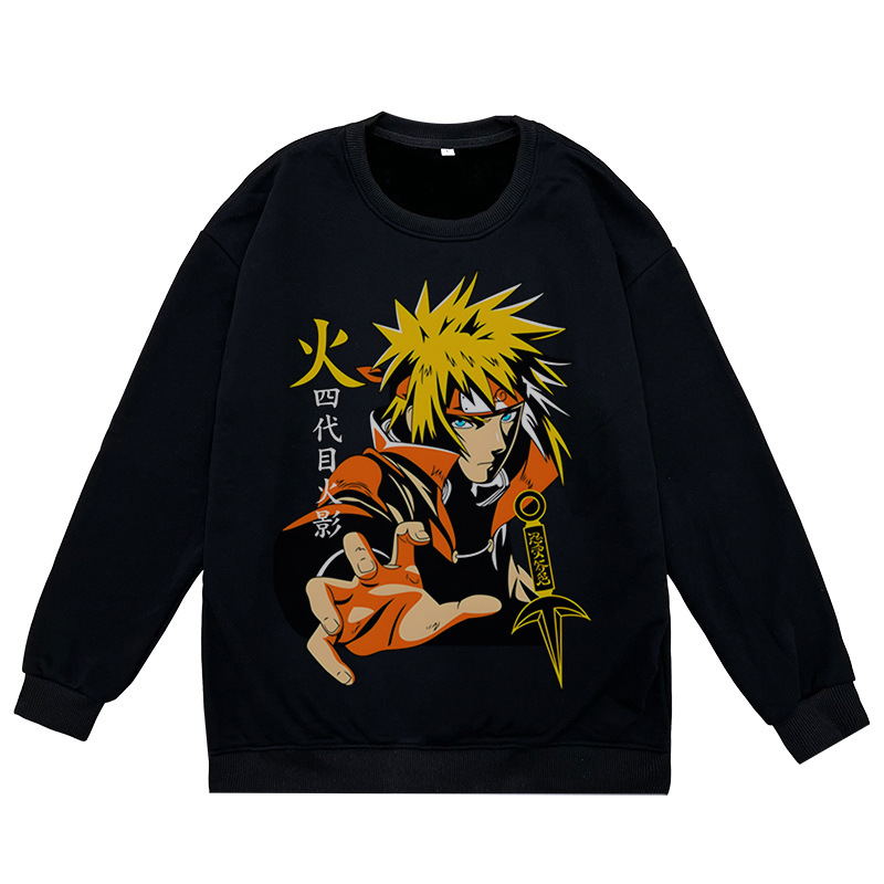 2023 autumn and winter new NARUTO Naruto peripheral printed round neck sweatshirt casual loose men's pullover - Image 9