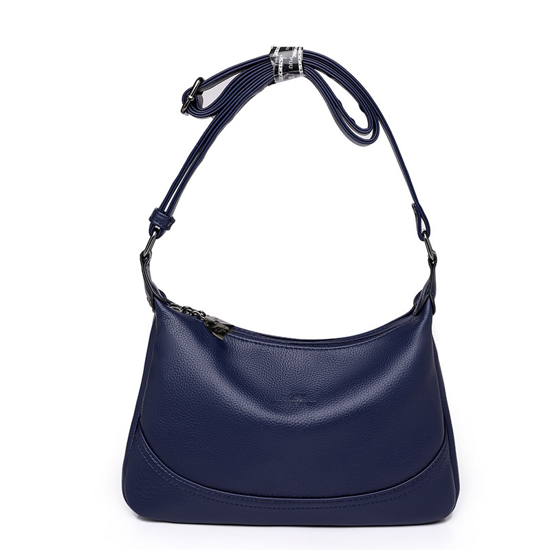 Women's bag 2024 new pu soft leather messenger bag large capacity middle-aged ladies shoulder bag simple casual small square bag - Image 21