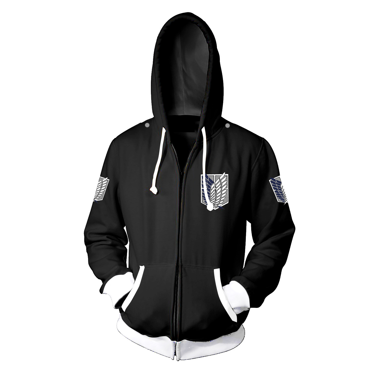The giant 3d printed sweater for foreign trade attacks, custom cardigan hooded sweater men's wholesale autumn and winter can add cashmere sweater - Image 2