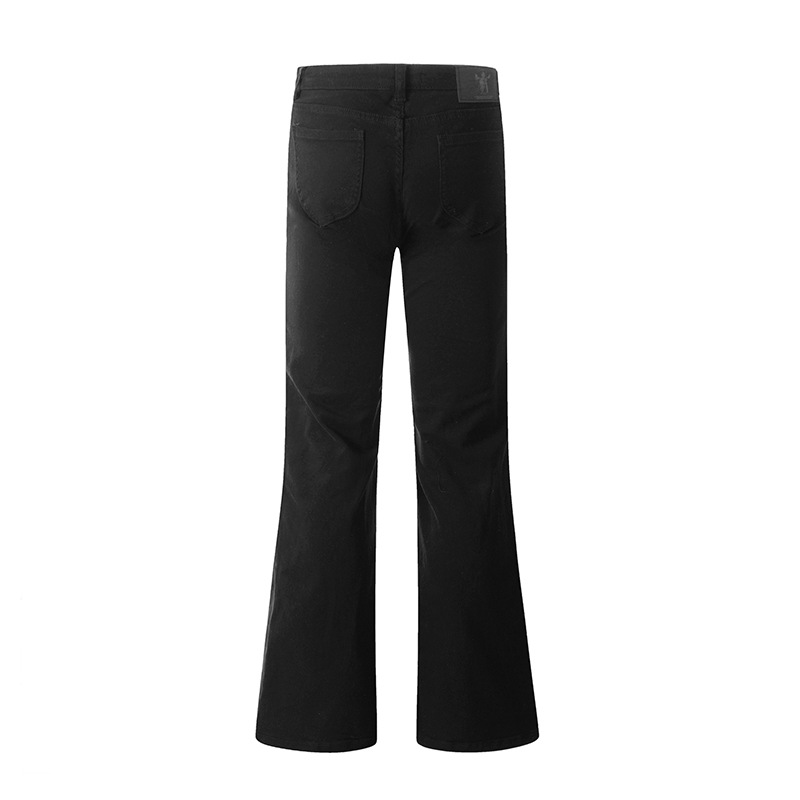 2025 new American vibe pants men's autumn high street flared black jeans boys slim straight versatile - Image 2