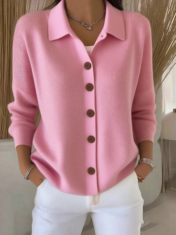 2026 European and American cross-border knitted cardigan button women's sweater coat autumn and winter new solid color casual fashion women's clothing - Image 11
