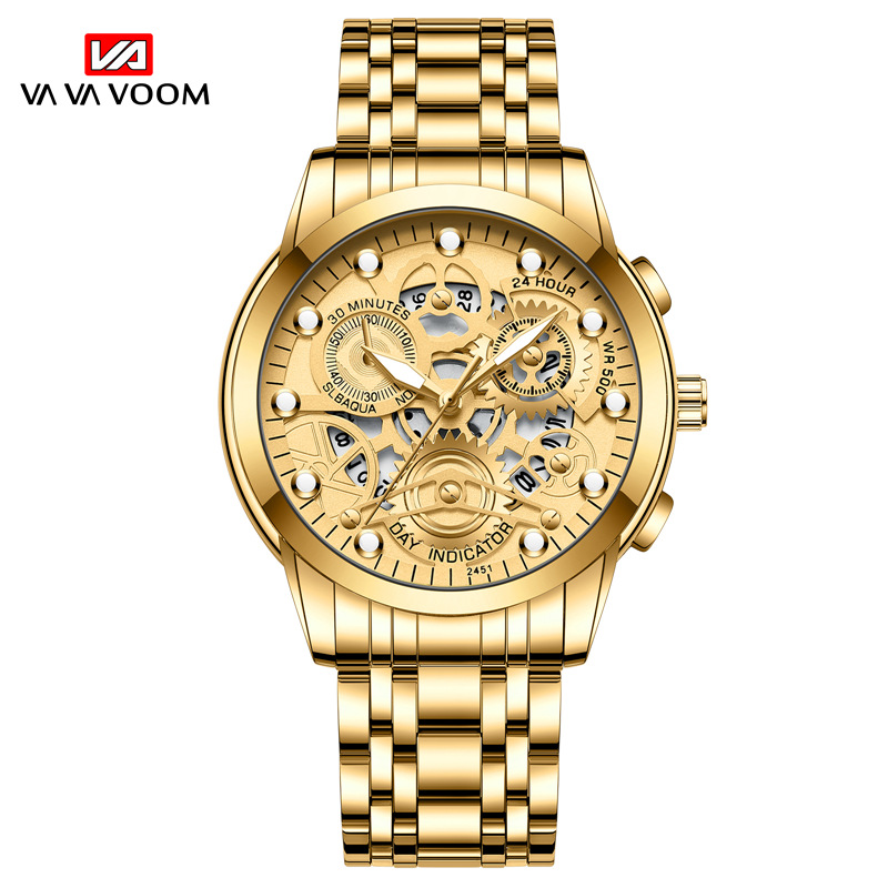 Men's hollow wrist watch wholesale trendy student waterproof men's watch luminous internet celebrity watch one piece drop shipping - Image 11