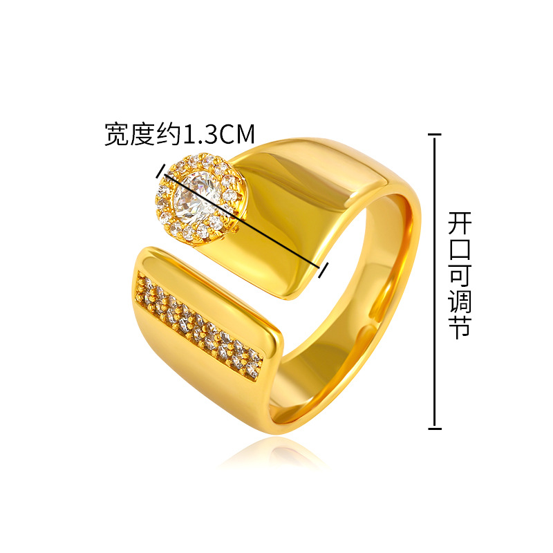 Xuping Jewelry: Luxury Geometric Rings, Niche Designs, Fashionable Rings, European and American Style, Cross-border Minimalist Elegant Jewelry Wholesale - Image 3