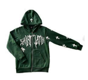Street hip-hop star girl print black zipper hoodie female 2022y2k Harajuku jacket sweater couple - Image 4