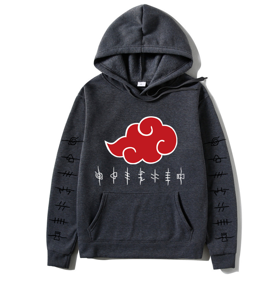 Naruto Printed - Adult Hoodies with White Letters on Sleeves - Image 21