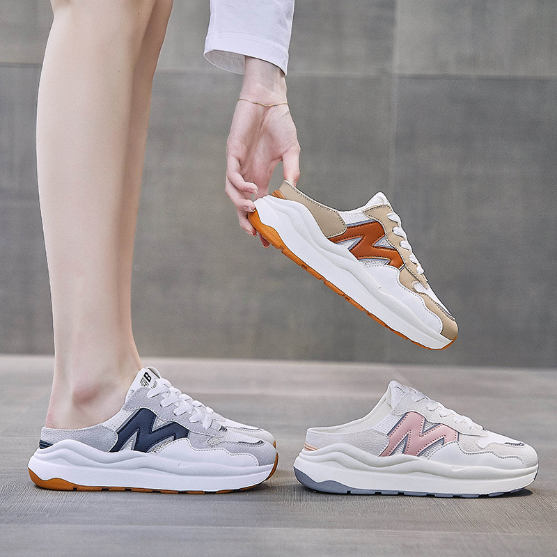 2023 Korean summer new style half-cup dad shoes for women ins trendy thick-soled student sports and casual shoes street shooting 2210 - Image 8