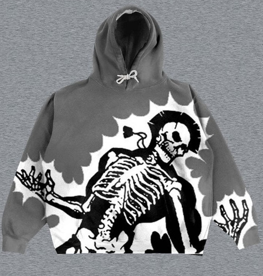 2023 European and American Street Trends Y2K Gothic Punk Hip-Hop Fashion Zipper Digital Printed Hoodies - Image 11