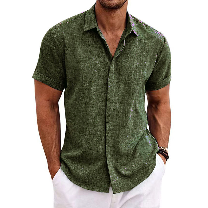 Short-Sleeved Button-Front Shirt - Image 19