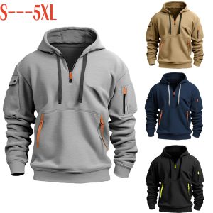Qianshan County cross-border spring and autumn men's sweatshirt hoodie zipper multi-pocket pullover men's sports casual jacket