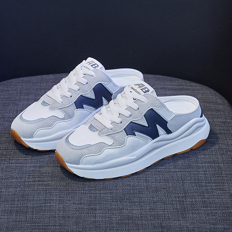 2023 Korean summer new style half-cup dad shoes for women ins trendy thick-soled student sports and casual shoes street shooting 2210