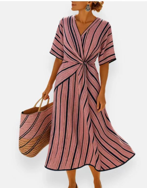 Independent website's new summer European and American style Bohemian elegant dress, cross-border style commuter long dress - Image 7