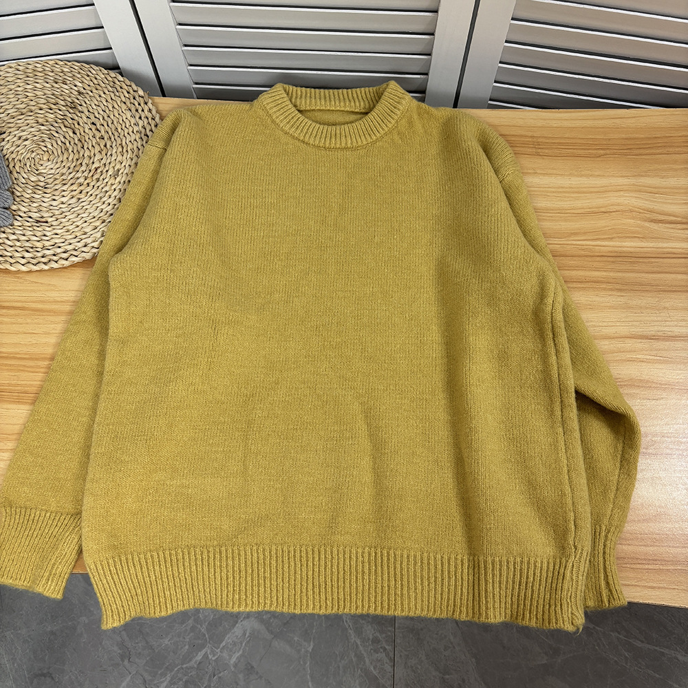 American style gray pullover sweater for women, autumn/winter 2025, loose fit, round neck, versatile base layer knit top. - Image 21