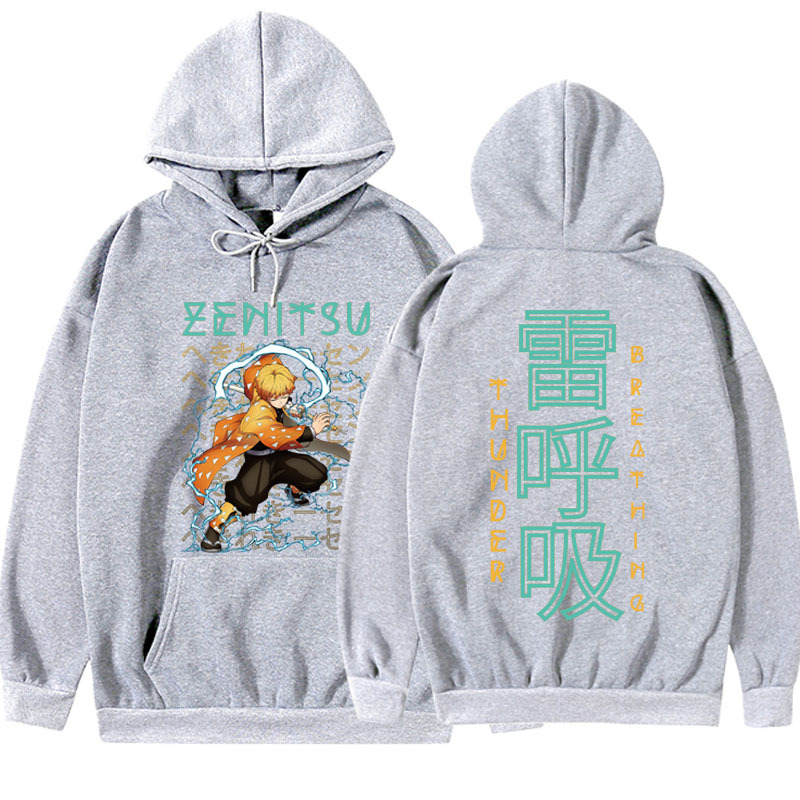 New Korean Harajuku Japanese Manga Kimetsu no Yaiba printed winter hoodie sweatshirt - Image 5