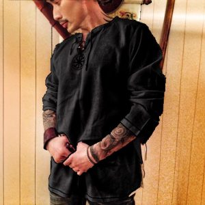2019 cross-border supply spring and summer casual slim shirt long sleeve cotton linen solid color large size shirt men's tops