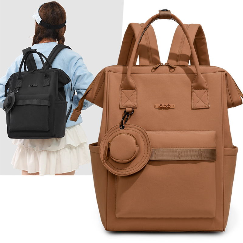 Cross-border Japanese style large capacity diaper bag, multi-functional compartment outdoor portable mother and baby bag, simple and customizable backpack - Image 4