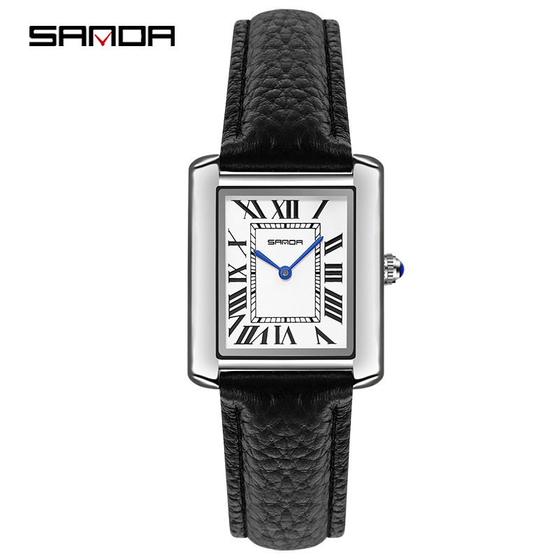 Sanda new Roman scale couple quartz watch belt fashion trend waterproof simple creative quartz men and women watch - Image 7