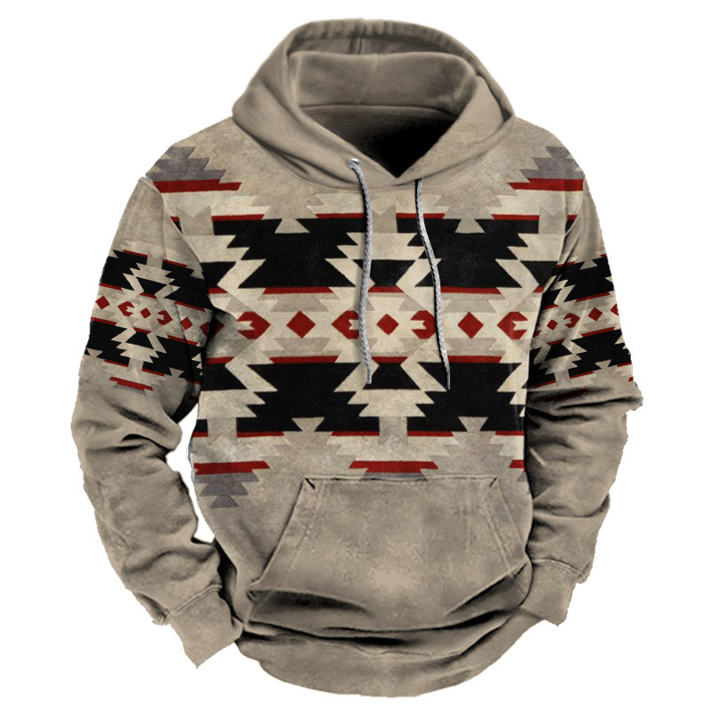 2023 new autumn European and American style sweatshirt retro 3D digital printing men's street trend hoodie top - Image 8