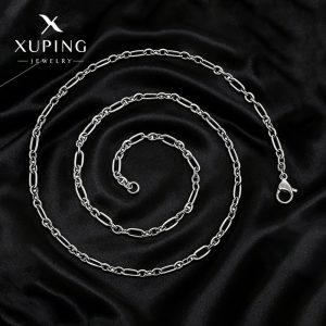 Xuping Fashionable and Simple Copper Alloy Plain Chain Necklace - Classic, Everyday, Easy to Match, European and American Cross-border Regular Chain Necklace Wholesale