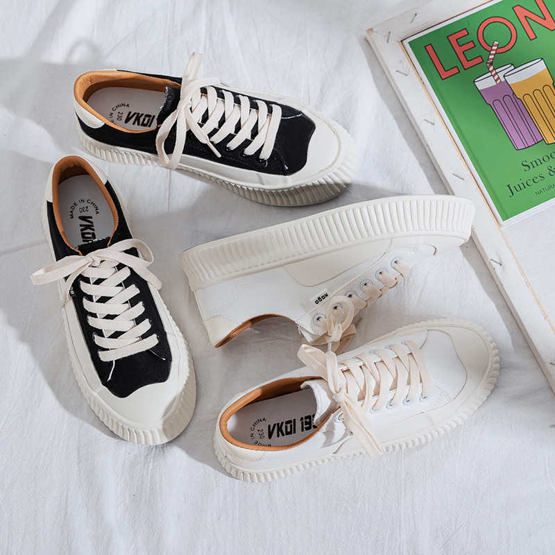FCS new shoes ins trendy all-match casual Korean street style Wuzhou low-top canvas shoes women's summer F6065