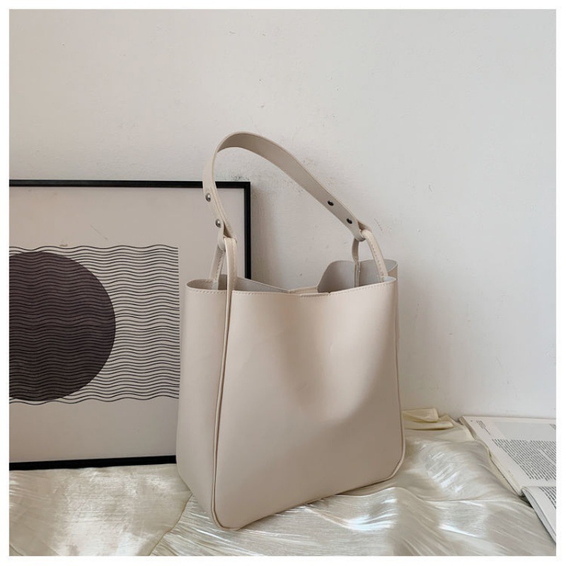 Fashionable Korean version of the tote bag texture large-capacity bag women about retro mommy bag single shoulder bag remedial bag independent station - Image 7