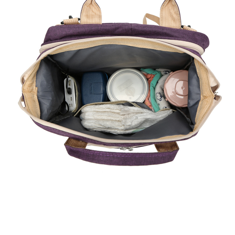 Mommy bag factory direct sales new mother and baby bag multifunctional diaper bag mommy bag cross-border diaper pad insulation bag shoulder - Image 2