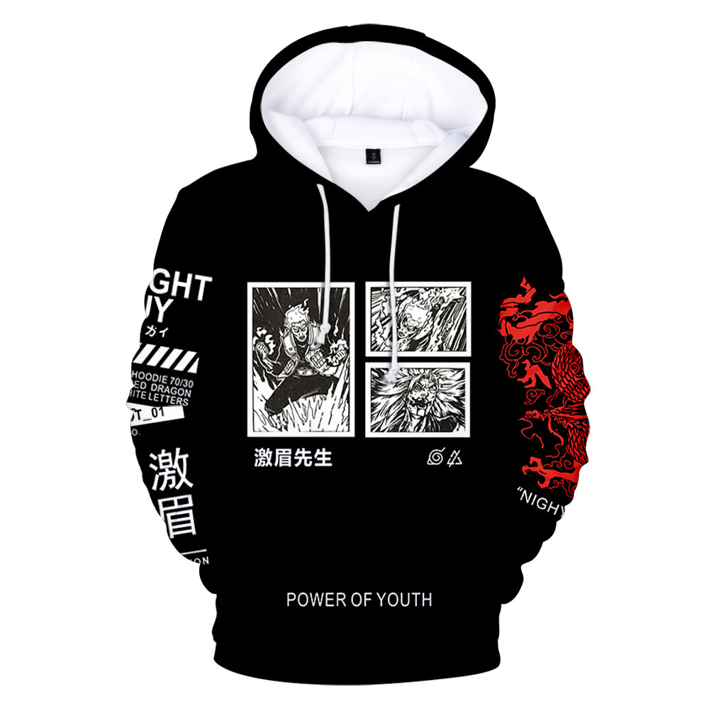 3D digital Naruto character double-layered hooded sweatshirt for men - Image 11