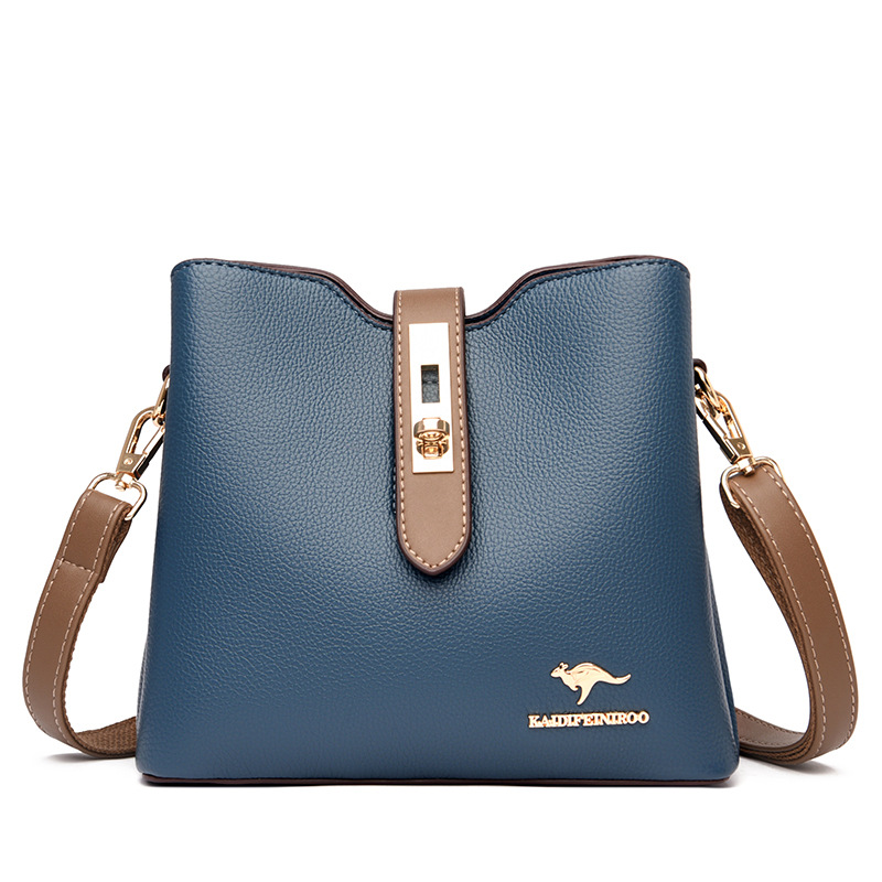 Bag women's bag new style 2021 Messenger shoulder bag women hit color fashion women's bucket bag women Europe and America one piece dropshipping - Image 8