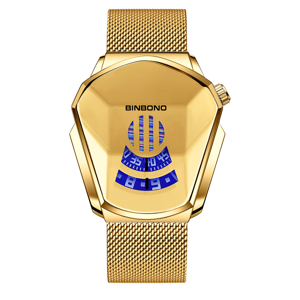 Cross-border shrimp skin men's watch trend shopee watch style locomotive concept watch men's live black technology watch - Image 6