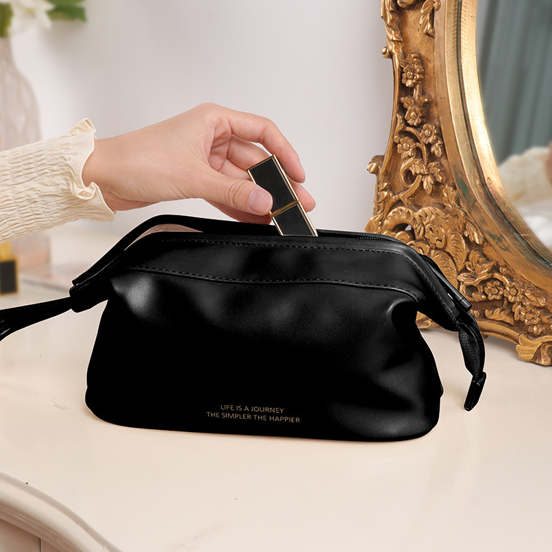 double-layer portable cosmetic bag large-capacity portable business travel storage bag - Image 9