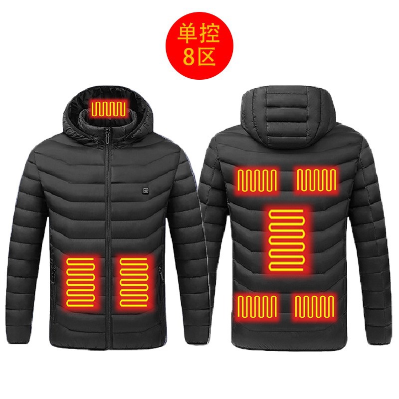 New hot-selling cross-border winter heating cotton clothes, smart constant temperature cold-proof electric heating clothes, USB heating cotton clothes - Image 28