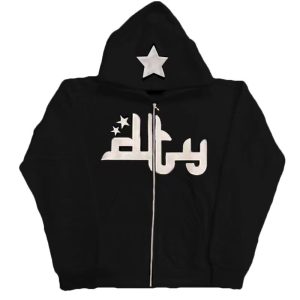 Autumn and winter European and American trendy printed sweater female cardigan high street casual hip-hop metal zipper jacket male-1123