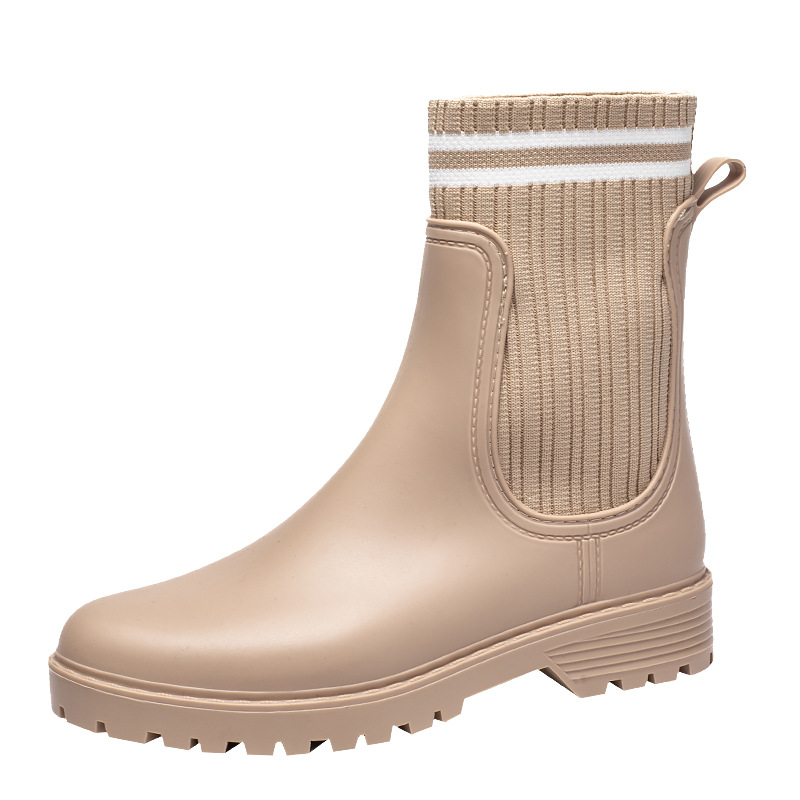 Cross-border rain boots women's waterproof rain boots women's outdoor new water shoes Japanese waterproof wear-resistant water shoes thick-soled rubber shoes women - Image 5