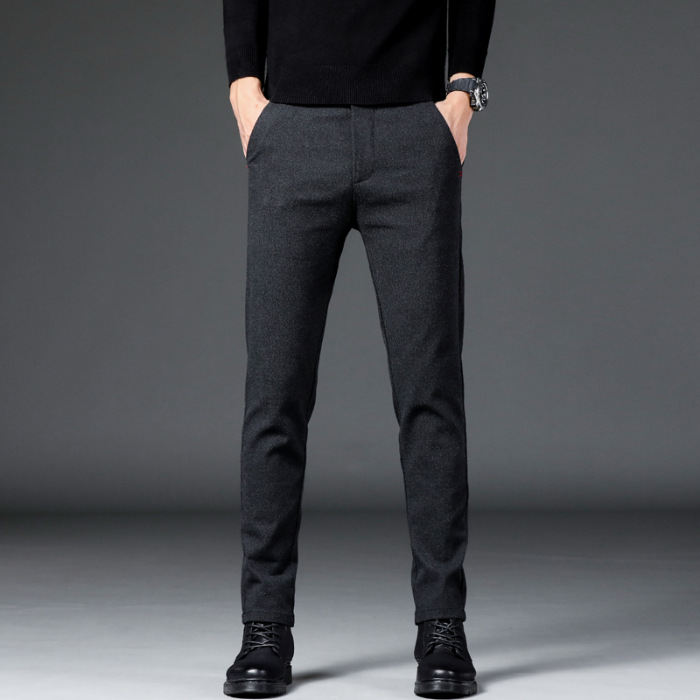 Sanded casual pants men 9038 men's trendy and fashionable versatile sports pants loose straight slim casual pants - Image 8