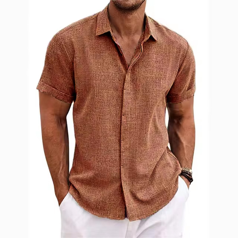 Short-Sleeved Button-Front Shirt - Image 16