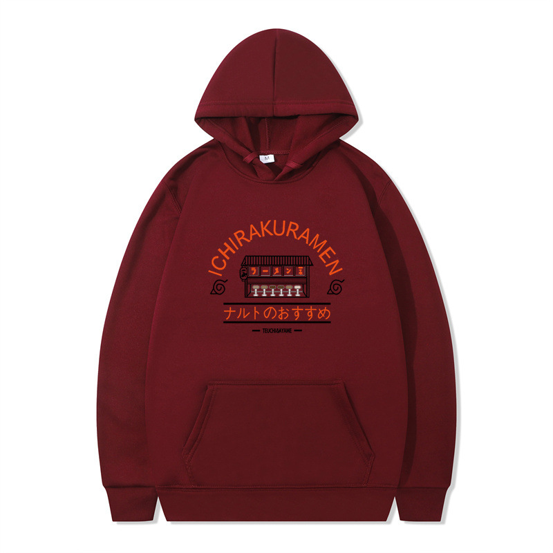Naruto anime series naruto whirlpool naruto ramen shop printed autumn and winter hooded sweatshirt for men and women - Image 2