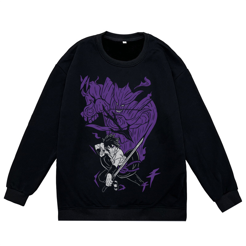2023 autumn and winter new NARUTO Naruto peripheral printed round neck sweatshirt casual loose men's pullover - Image 10