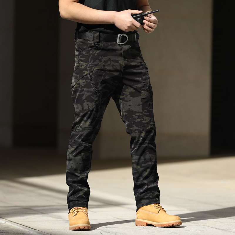 IX7 Tactical Pants Special Forces Training Pants Spring and Autumn Outdoor Elastic Work Pants Loose Soft Shell Charge Pants Waterproof IX9 - Image 4