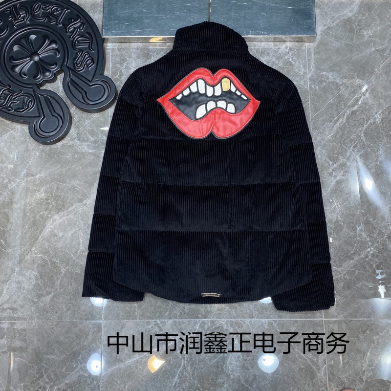 Chrome Hearts, a European and American fashion brand, offers a new winter style for men and women with a stand-up collar and corduroy down jacket. - Image 5