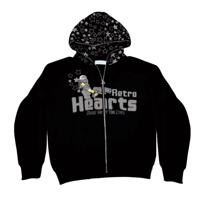 2022 AliExpress New Ladies Street Hoodie Skull Rhinestone Zipper Hooded Hoodie - Image 20