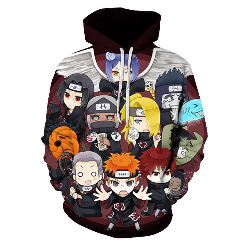 Naruto Digital 3D Printing Adult Hoodies Pullover Sweatshirt - Image 3