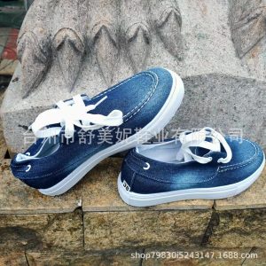 2021 Spring and Autumn Foreign Trade Large Size Canvas Shoes Lace-Up Flat Low Top Shoes Single Shoes 43