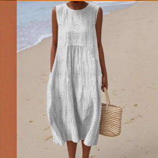 2025 European and American spring and summer new sleeveless casual printed temperament long skirt dress slim small fresh casual skirt - Image 4