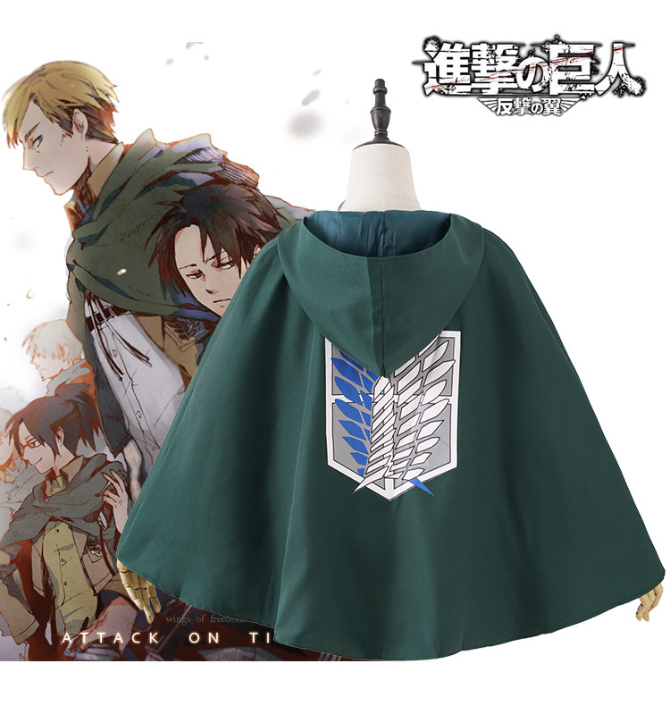 Attack on Titan cos suit Hulk Halloween cloak cape anime costume Survey Corps complete set - Image 7