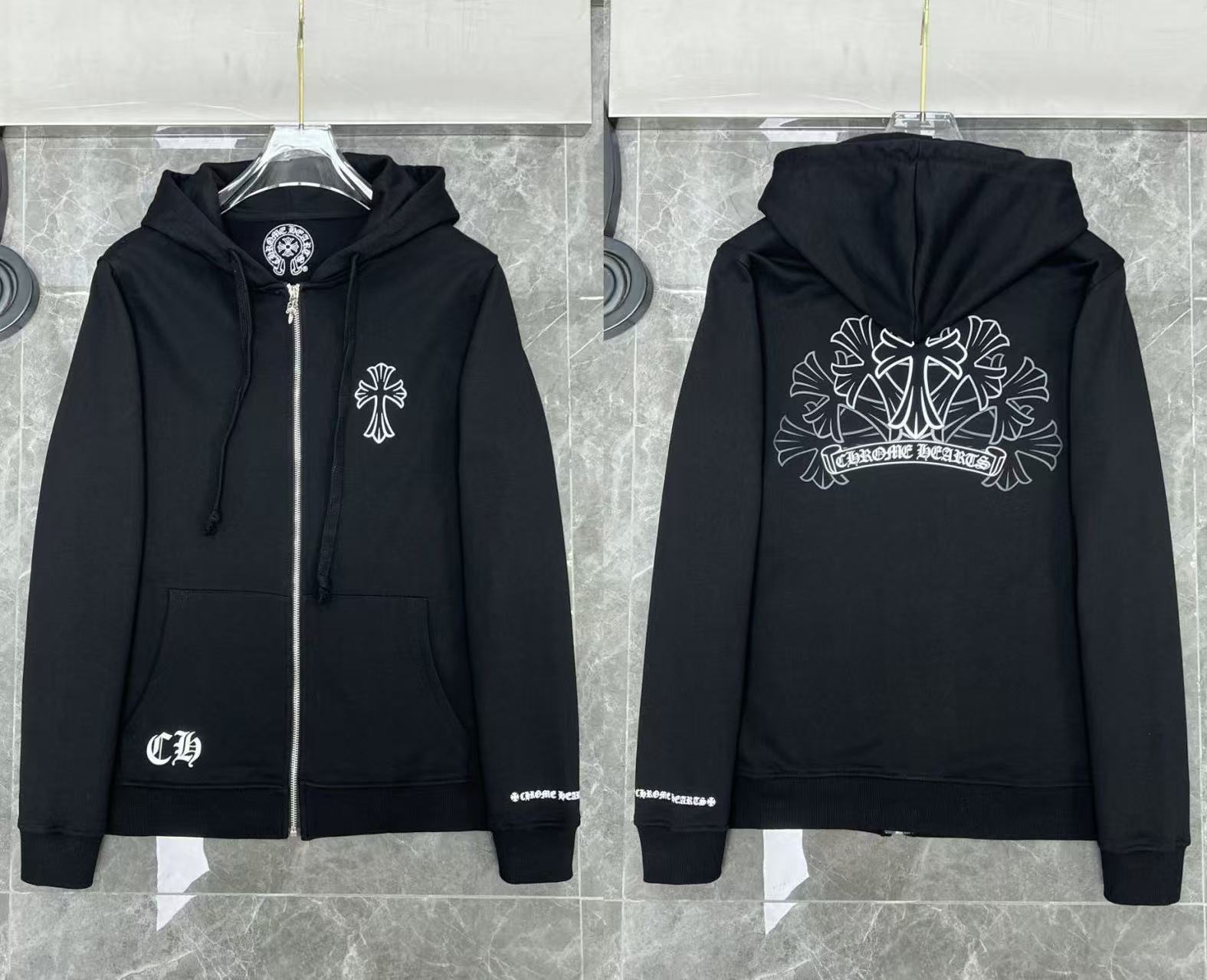 2026 New Cross-Border CH Hoodie Cross Horseshoe Couple Zipper Hooded Sweatshirt Jacket Trendy Brand 30/1 - Image 49