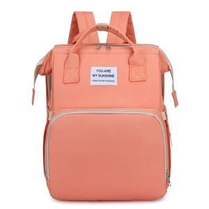 New Fashion Mommy Bag Folding Crib Mother and Baby Bag Large Capacity Portable Baby Bottle Diaper Backpack Mommy Bag