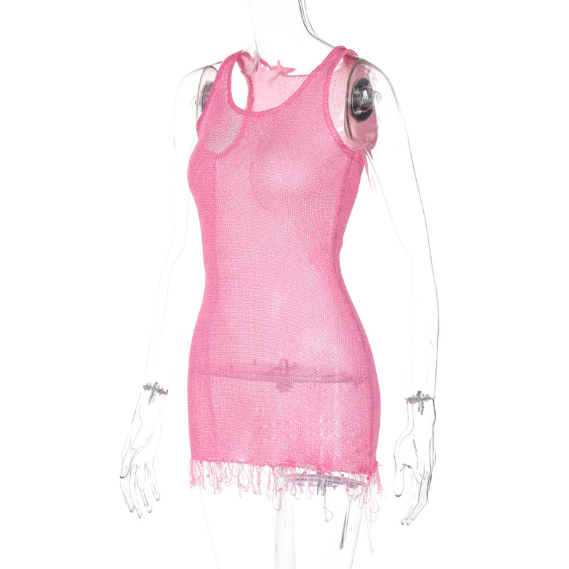 Amazon cross-border women's clothing 2025 spring new arrivals fashionable sexy round neck sleeveless bodycon dress foreign trade wholesale - Image 10