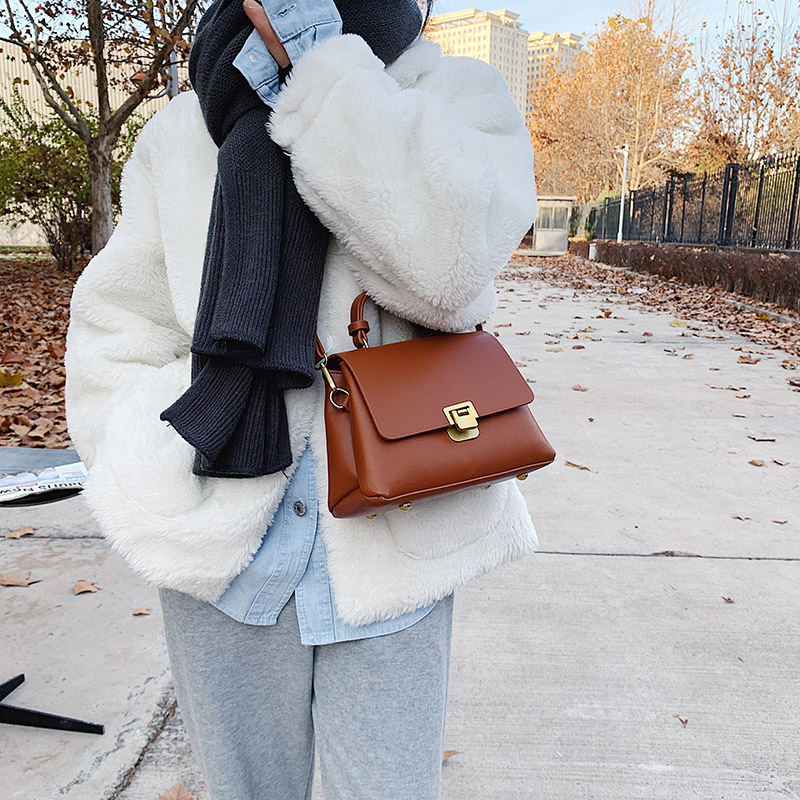 Handbag bag female 2020 new trendy autumn and winter messenger bag simple tote bag female large capacity female bag single shoulder big bag - Image 2