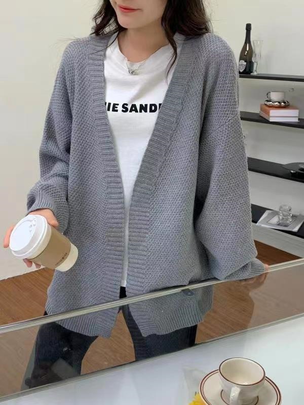 Hongtai French Retro Style Autumn/Winter Cardigan for Women, Chunky Knit, Loose Fit, Mid-Length, Casual and Versatile - Image 7