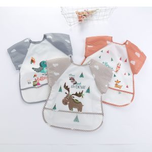 New children's overalls INS cloud sleeveless reverse wear infant waterproof eating clothes baby painting clothes eating clothes